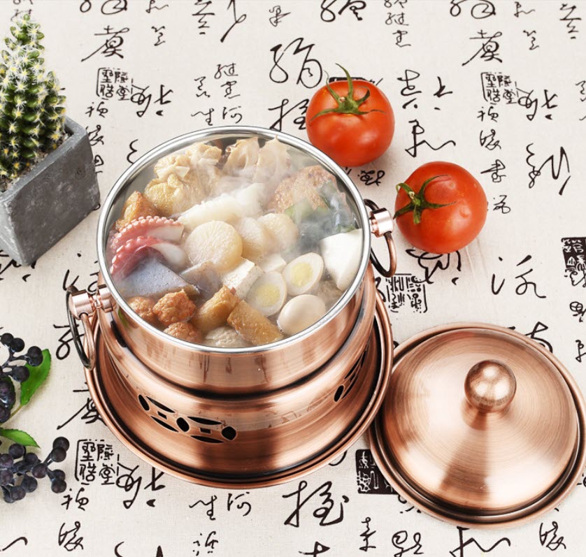 Nồi lẩu 1 người cổ điển inox 304 OEM YD13186A