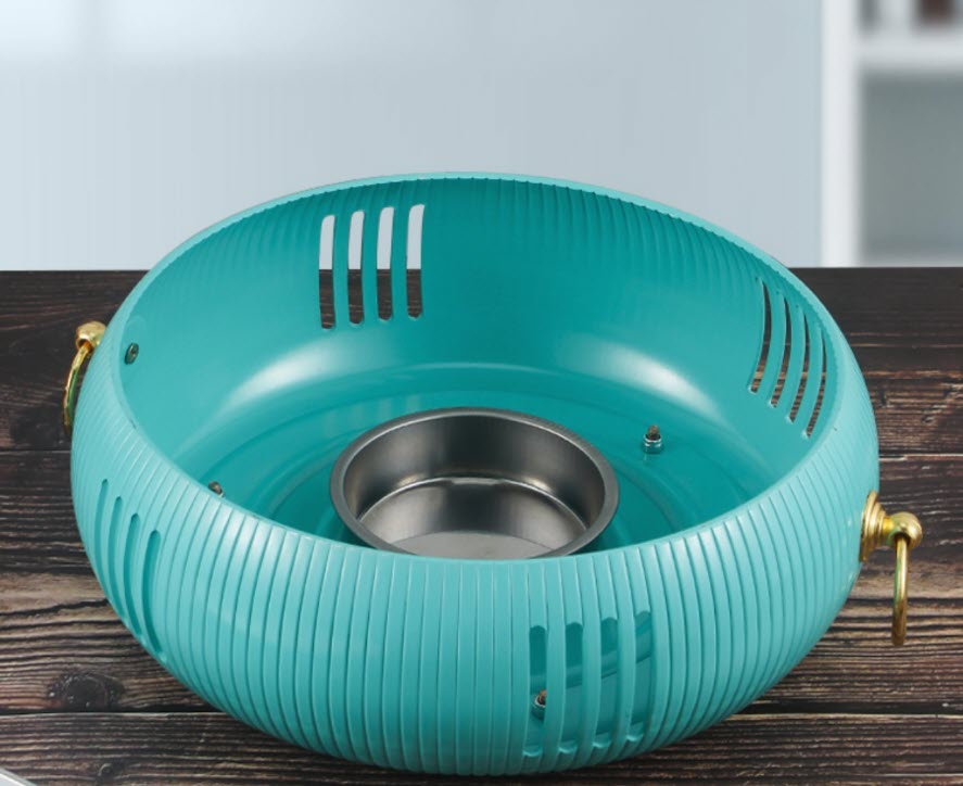 Bộ chảo tráng men hâm nóng thức ăn kèm bếp cồn dùng lẩu khô OEM CD1485