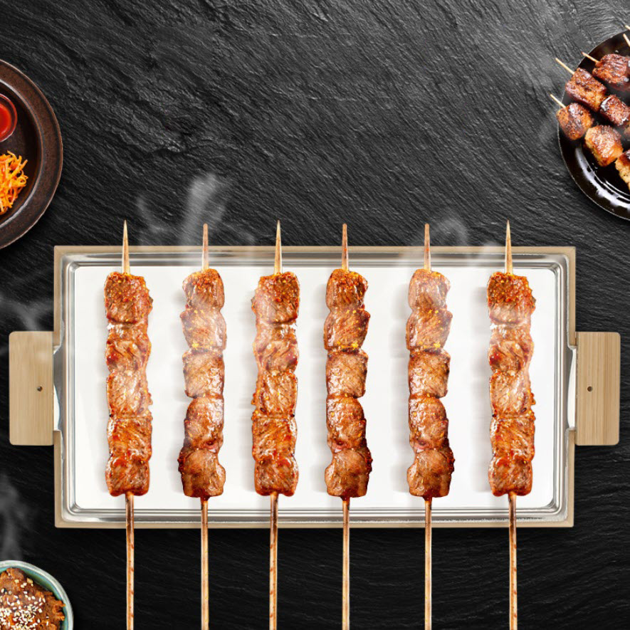 Bếp nướng cồn bộ vỉ nướng kèm bếp cồn nướng thịt bbq nướng hải sản inox 304 OEM CD010
