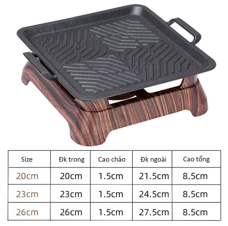 Bếp nướng cồn bộ vỉ nướng kèm bếp cồn bếp nướng thịt bbq OEM YX64138