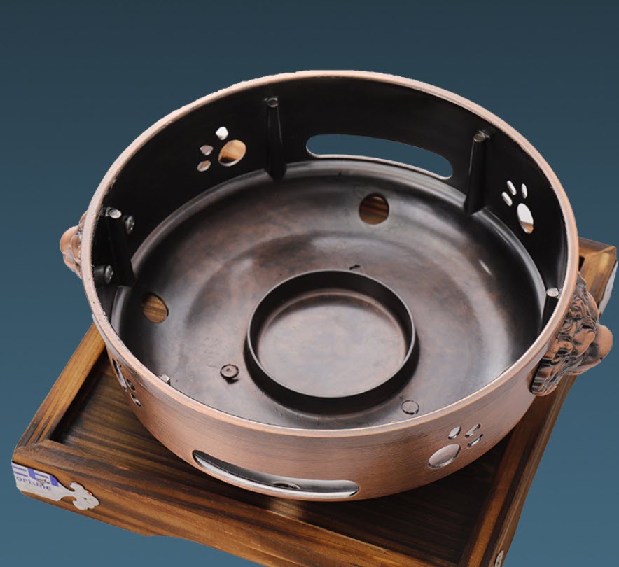 Bếp nướng cồn Chảo gang nướng thịt BBQ kèm bếp cồn nướng hải sản OEM SS812