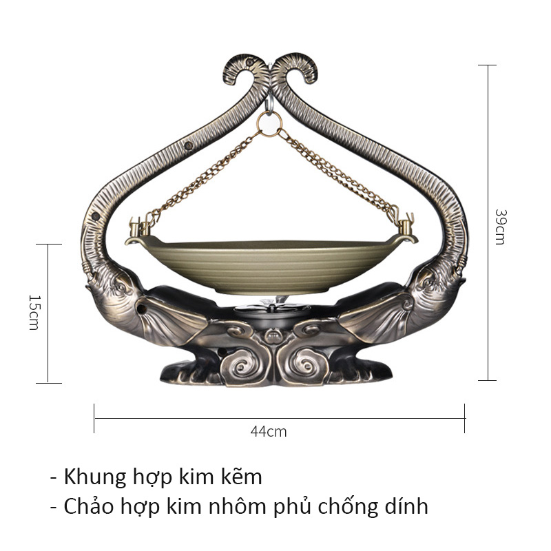 Nồi lẩu treo kèm bếp cồn cổ điển OEM QB1929