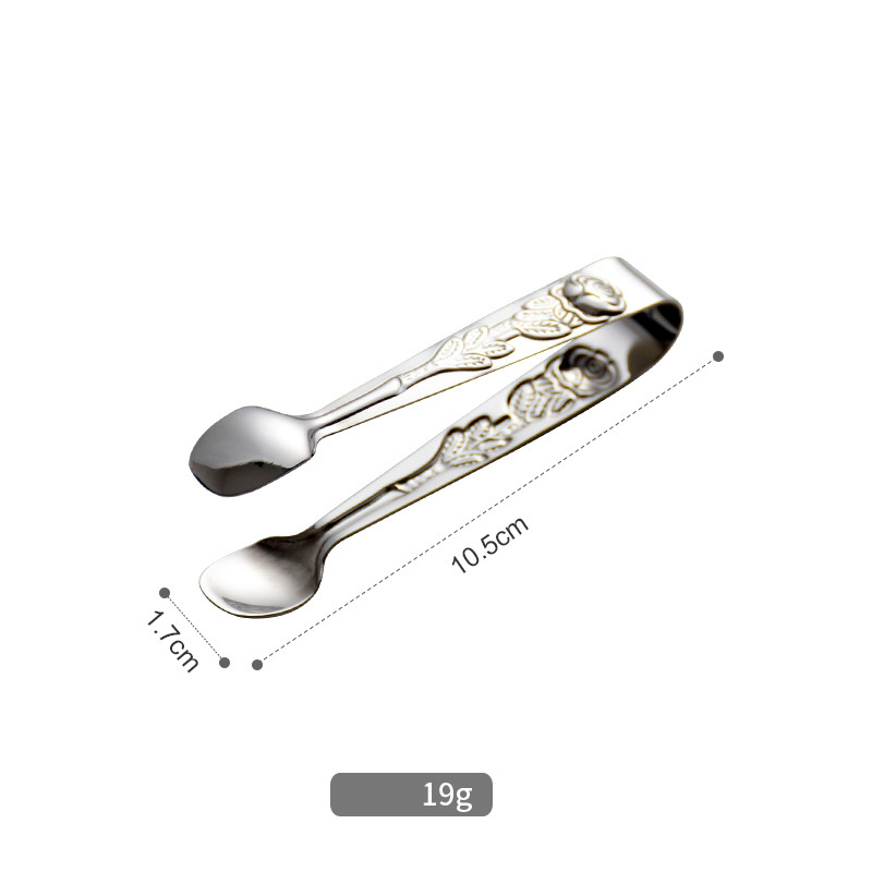 Kẹp gắp đá viên gắp topping inox 304 OEM QH016