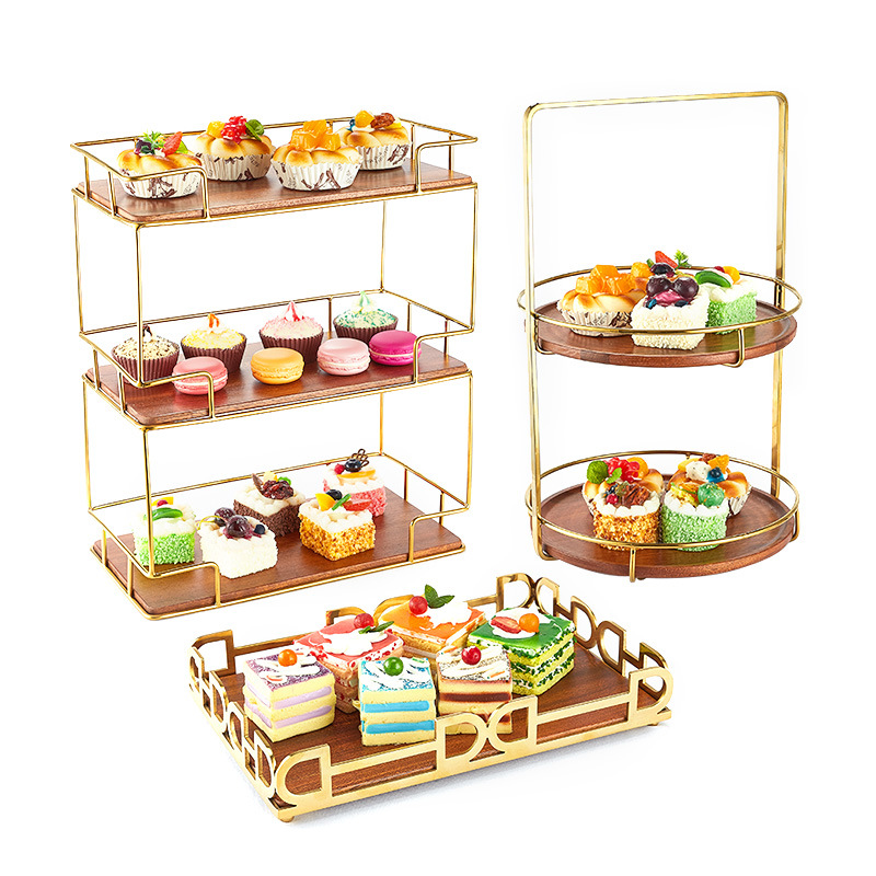 Kệ trưng bày bánh kẹo sushi tiệc buffet OEM JDM102