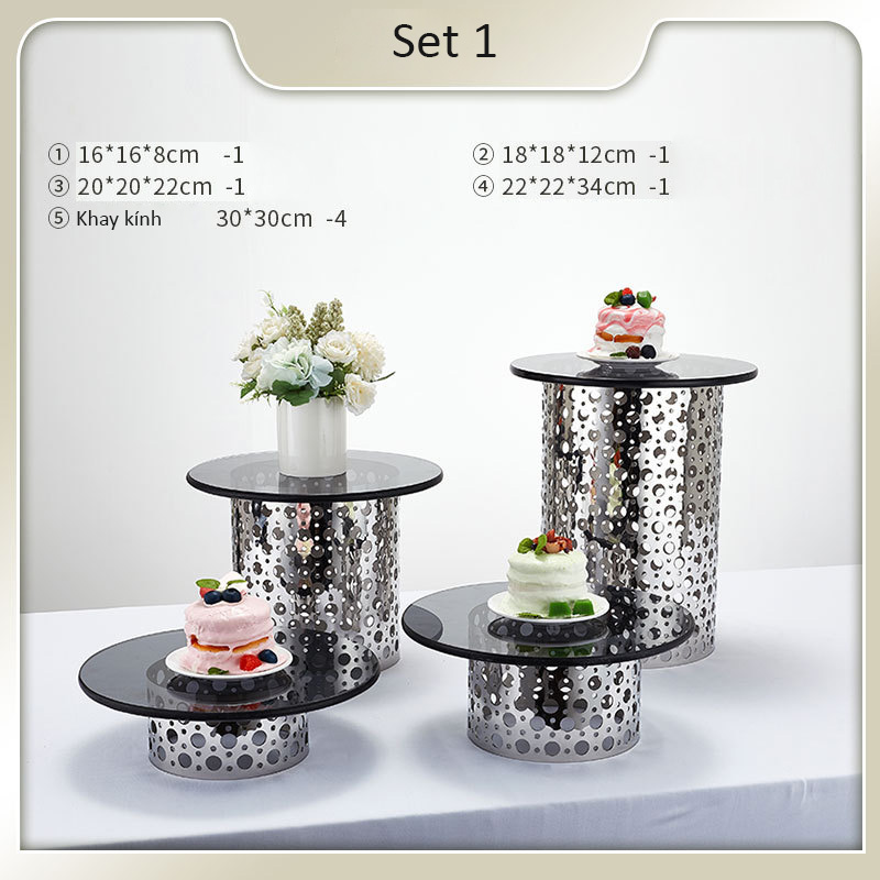 Kệ trưng bánh kẹo sushi Buffet Khách Sạn OEM JD0048
