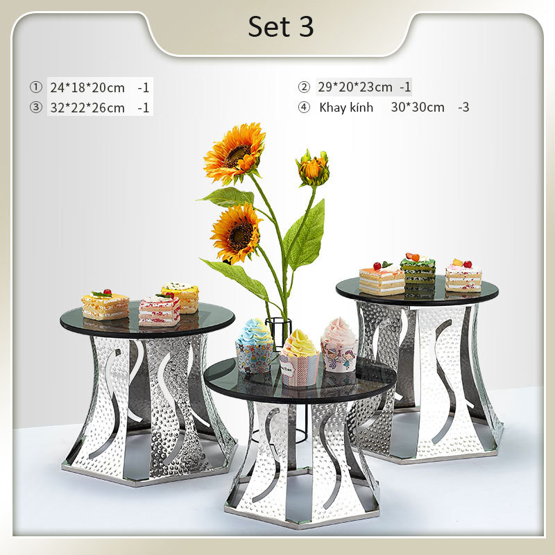 Kệ trưng bánh kẹo sushi Buffet Khách Sạn OEM JD0048