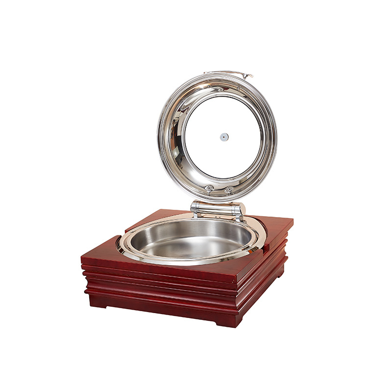 Nồi hâm nóng thức ăn buffet vỏ gỗ dùng điện OEM XM101