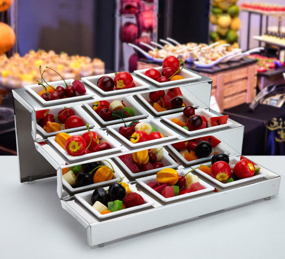 Khay đựng gia vị mứt khô buffet nhiều ngăn OEM JD5420