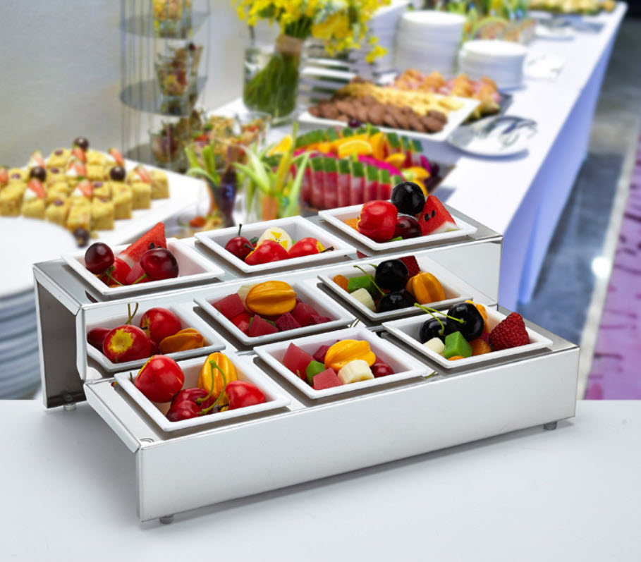 Khay đựng gia vị mứt khô buffet nhiều ngăn OEM JD5420