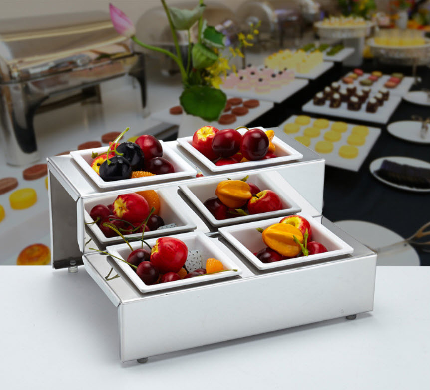 Khay đựng gia vị mứt khô buffet nhiều ngăn OEM JD5420