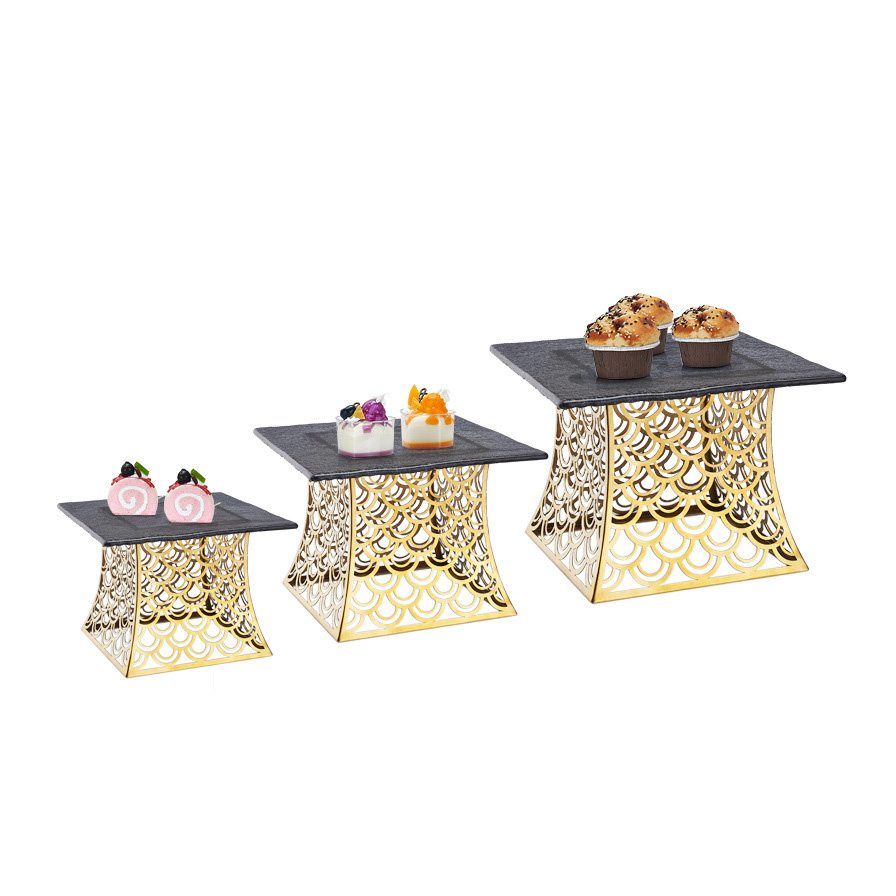 Kệ trưng bày bánh kẹo sushi buffet 3 món OEM JD0008