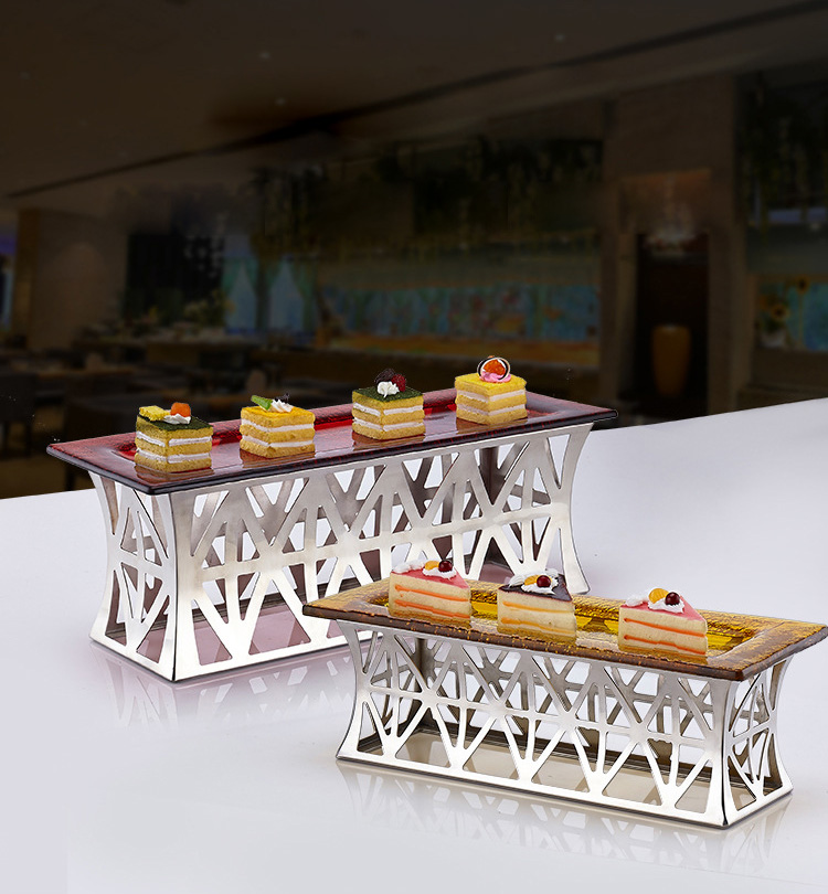 Kệ trưng bày bánh kẹo sushi buffet 4 tầng OEM JD0091