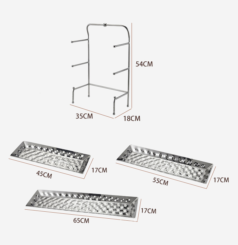 Kệ trưng bày bánh kẹo sushi buffet 3 tầng OEM JD0092