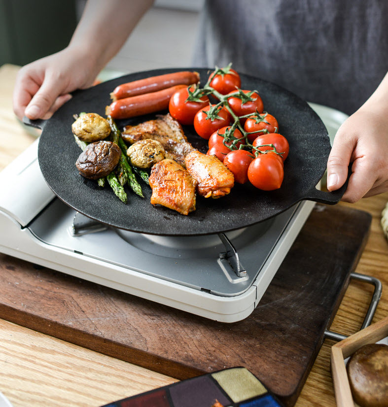 Chảo gang nướng BBQ nướng thịt ngoài trời OEM KP30