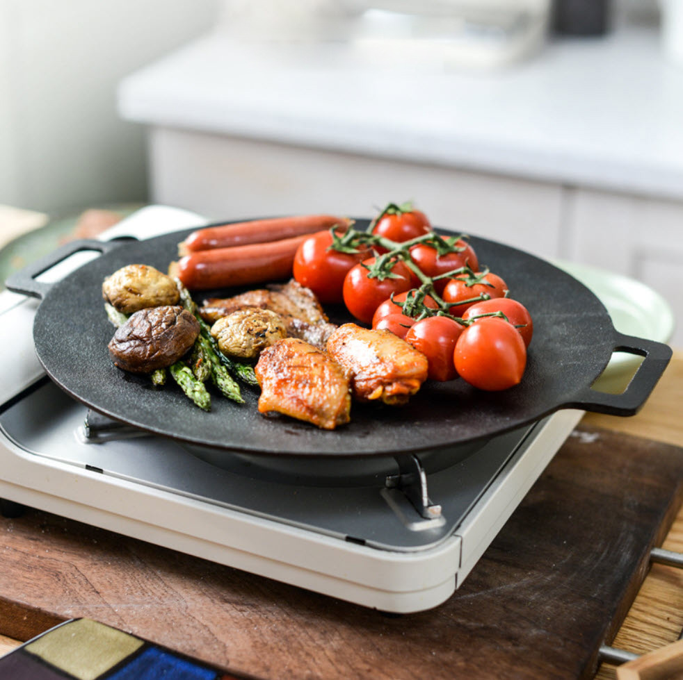 Chảo gang nướng BBQ nướng thịt ngoài trời OEM KP30