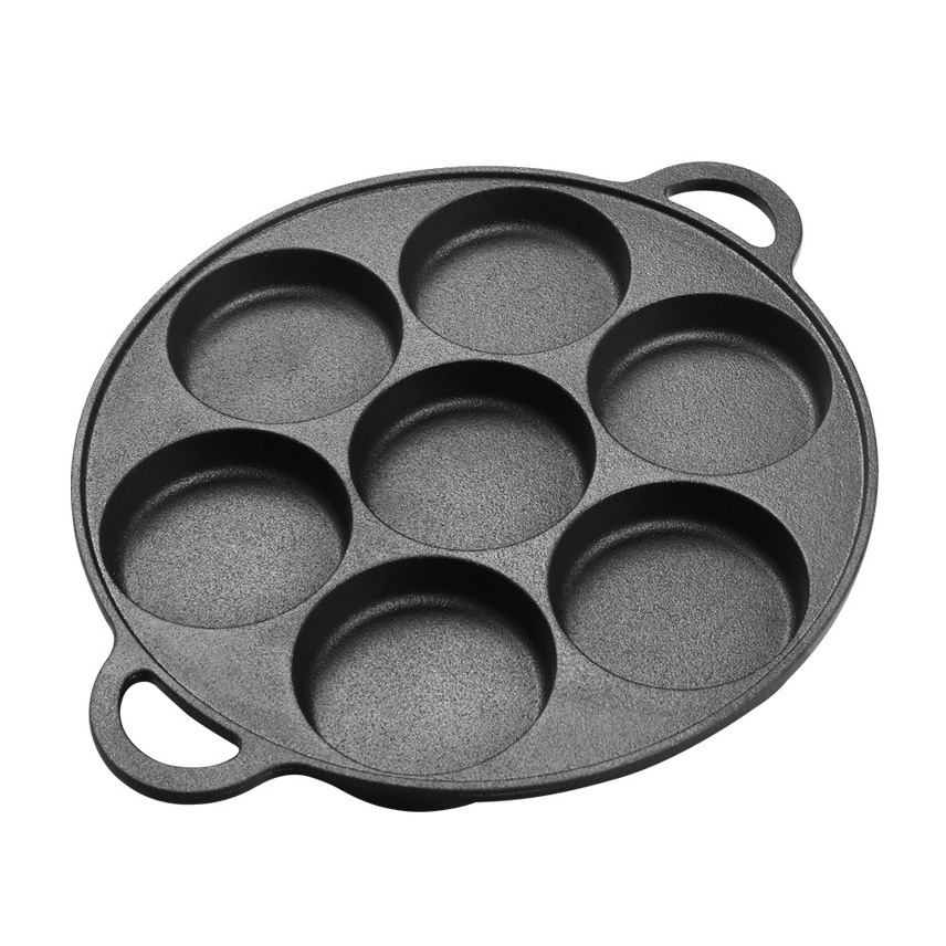 Chảo gang ốp la nướng bánh 7 ngăn OEM QK001