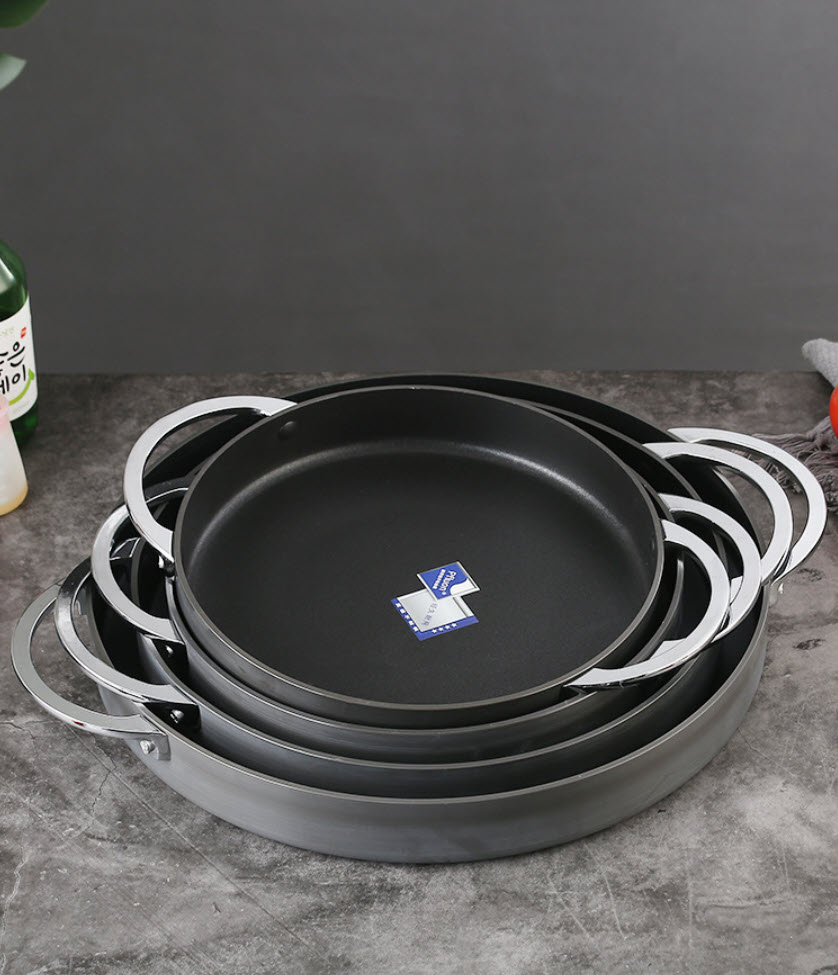 Nồi lẩu khô nhôm oxy hóa cứng chống dính Korean style OEM ZK010