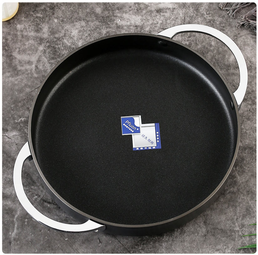 Nồi lẩu khô nhôm oxy hóa cứng chống dính Korean style OEM ZK010