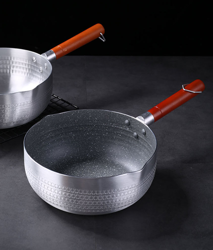 Nồi nhôm Japanese style 1 tay cầm nấu soup nấu mì Ramen OEM ZK012