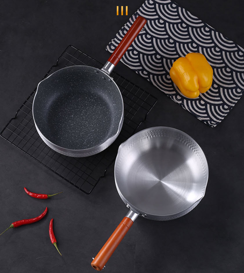 Nồi nhôm Japanese style 1 tay cầm nấu soup nấu mì Ramen OEM ZK012