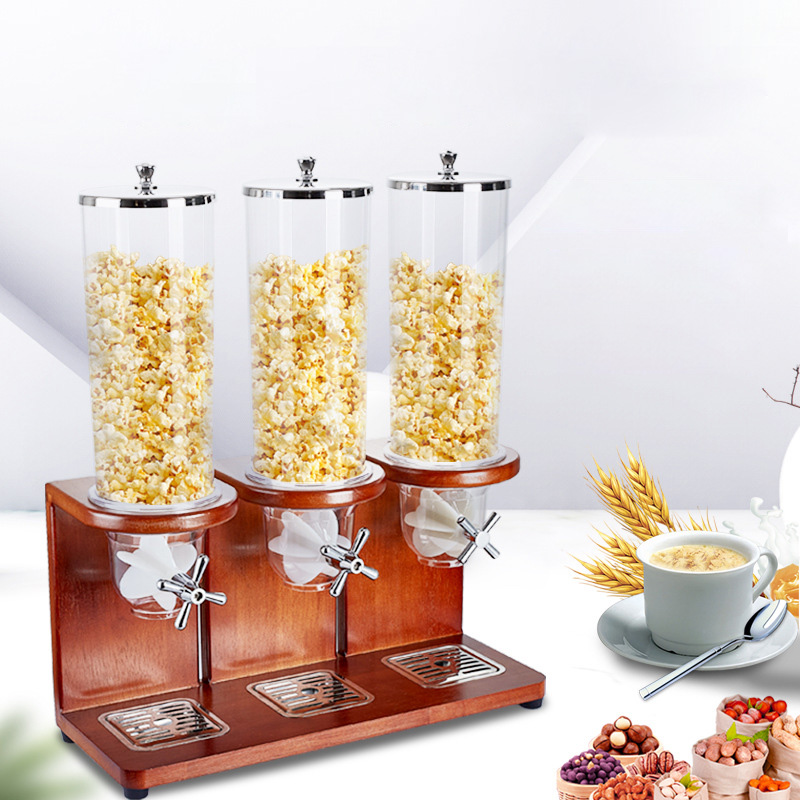 Bình đựng ngũ cốc buffet chân gỗ 4L OEM JD0102