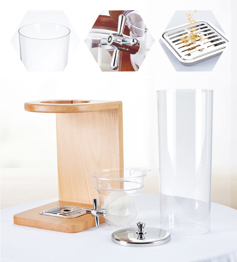Bình đựng ngũ cốc buffet chân gỗ 4L OEM JD0102