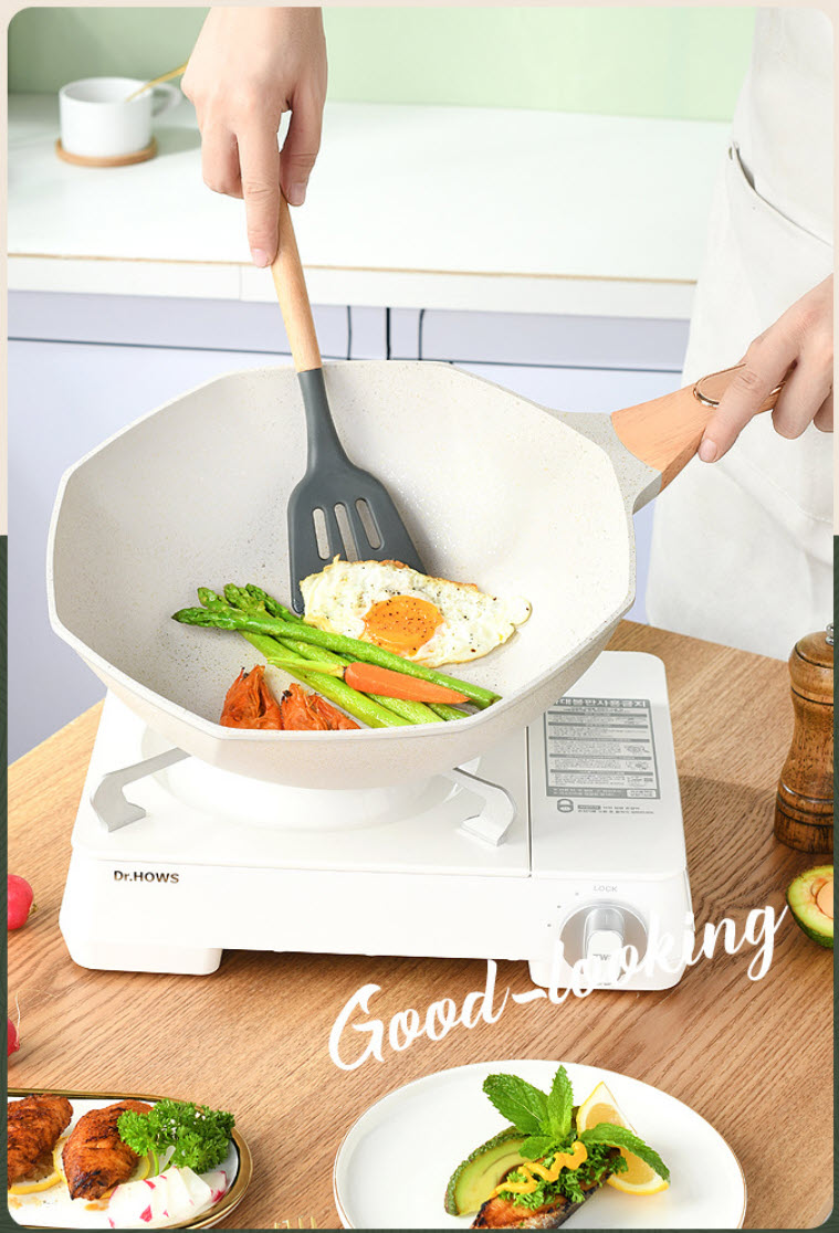 Chảo chống dính 2 lớp vân đá y tế OEM HM2