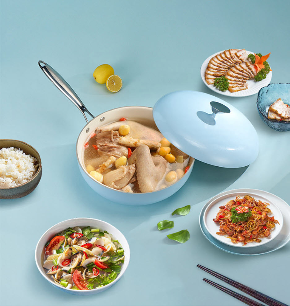 Chảo đá cuội chống dính y tế 30cm OEM MANE05