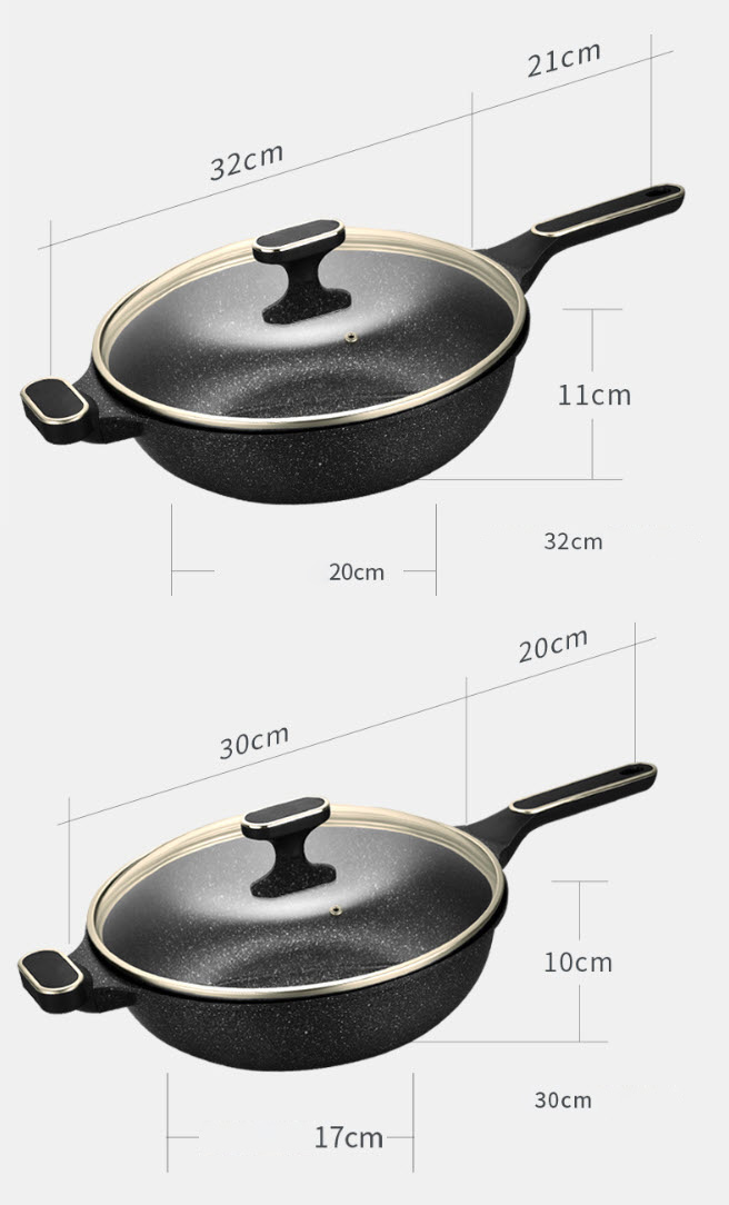 Chảo đá Maifan chống dính 7 lớp size 28-32 OEM X2244