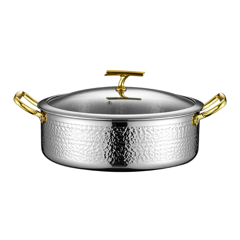 Nồi lẩu inox 304 cao cấp 3 lớp dùng từ size 26-32cm OEM W0905
