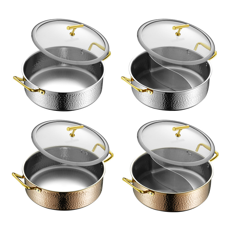 Nồi lẩu inox 304 cao cấp 3 lớp dùng từ size 26-32cm OEM W0905
