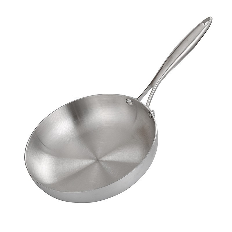 Chảo inox 304 đáy bằng thiết kế 3 lớp OEM YLE001