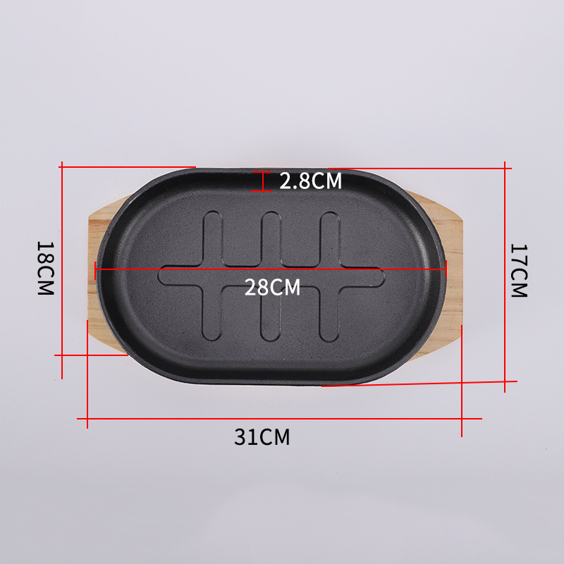 Chảo gang chống dính trưng bày thức ăn OEM FSP01