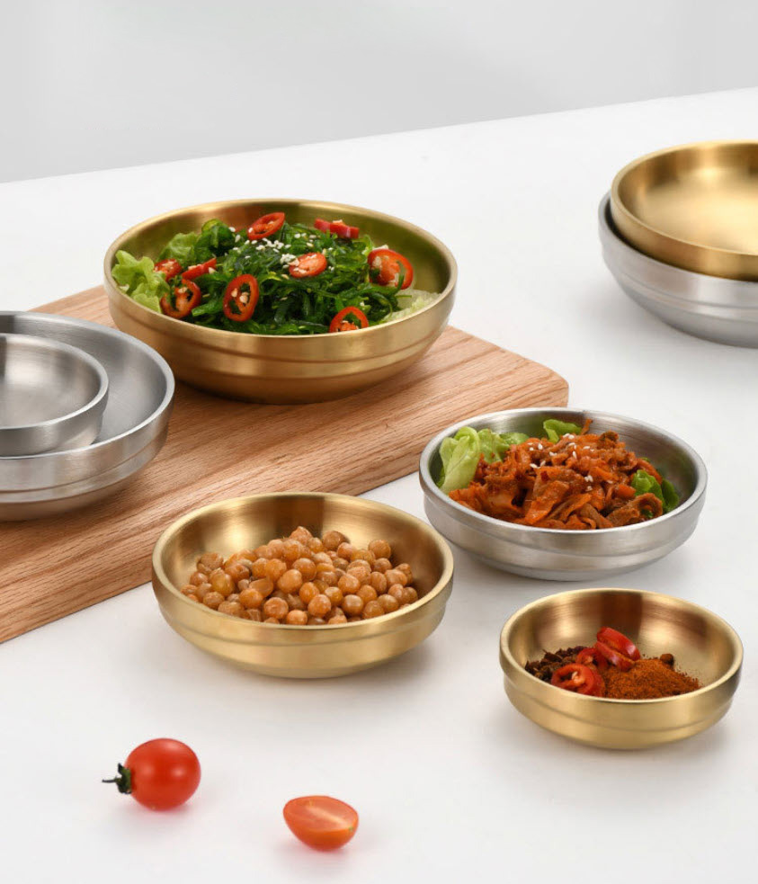 Dĩa inox 2 lớp đựng thức ăn Kimchi salad Nomi JMC2255