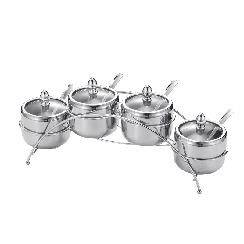 Bộ gia vị 4 ngăn inox 304 Nomi JMC008