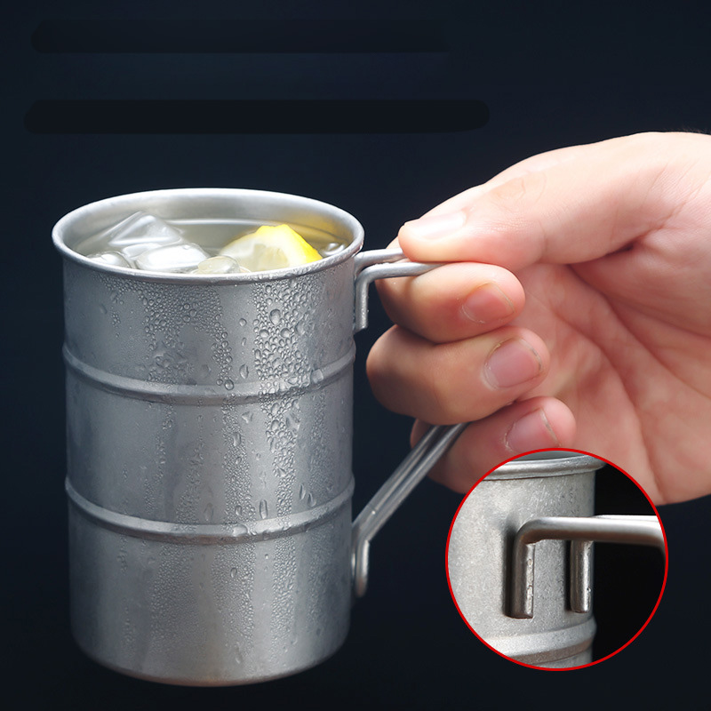 Ca inox 304 phong cách retro 350ml MESS KM16