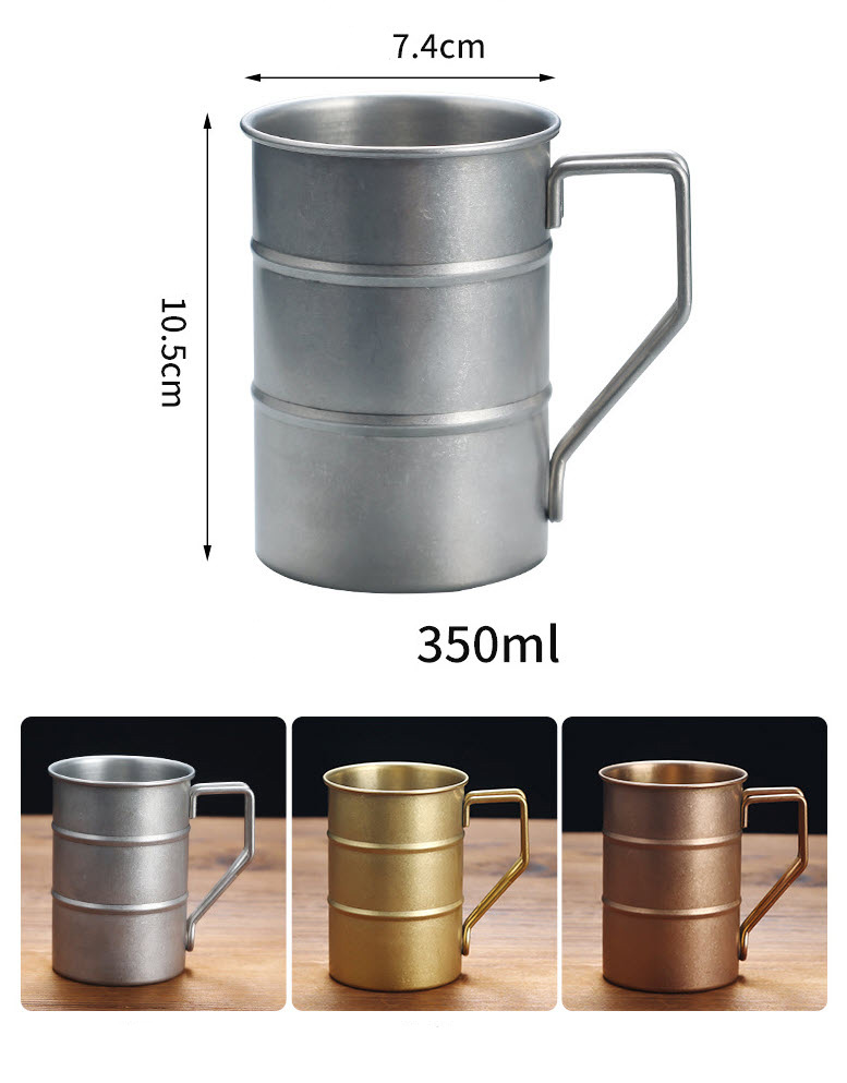 Ca inox 304 phong cách retro 350ml MESS KM16