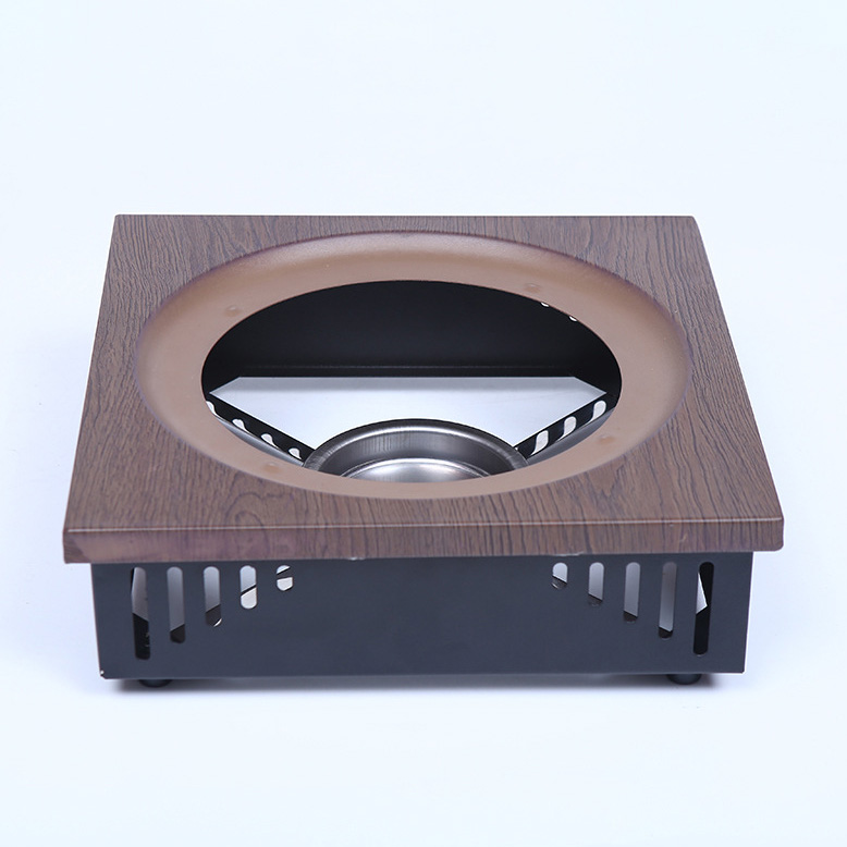 Bếp cồn inox vân gỗ nhiều size cho nhà hàng IMPODA IPD01