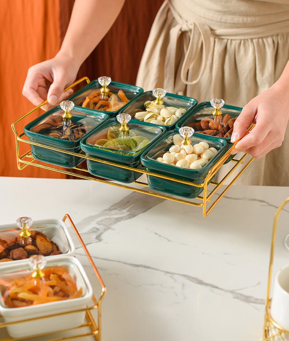 Khay đựng bánh kẹo để bàn đựng topping uống trà OEM YY19011B