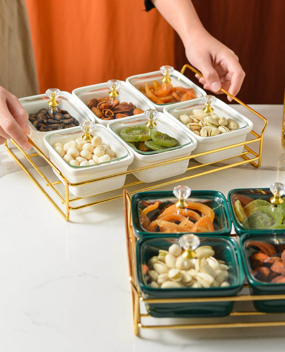 Khay đựng bánh kẹo để bàn đựng topping uống trà OEM YY19011B