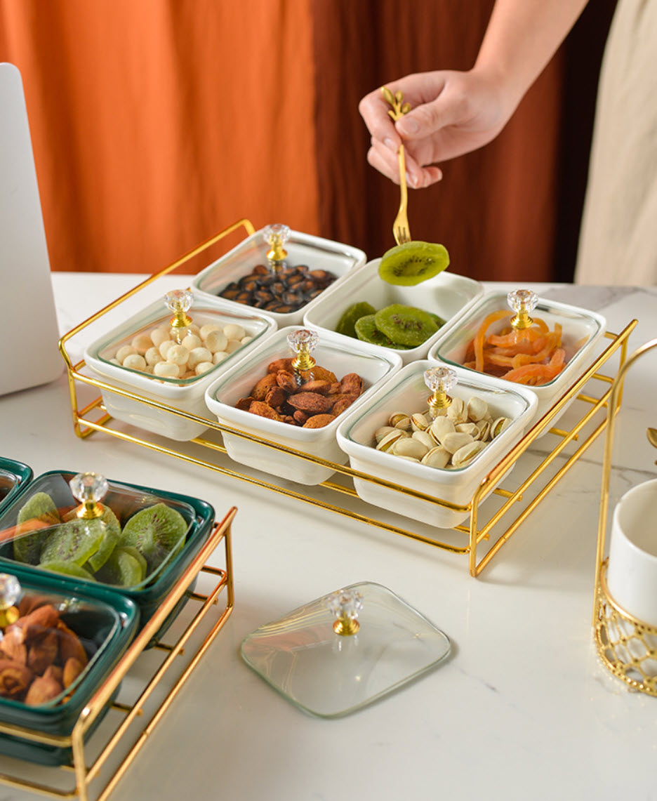 Khay đựng bánh kẹo để bàn đựng topping uống trà OEM YY19011B