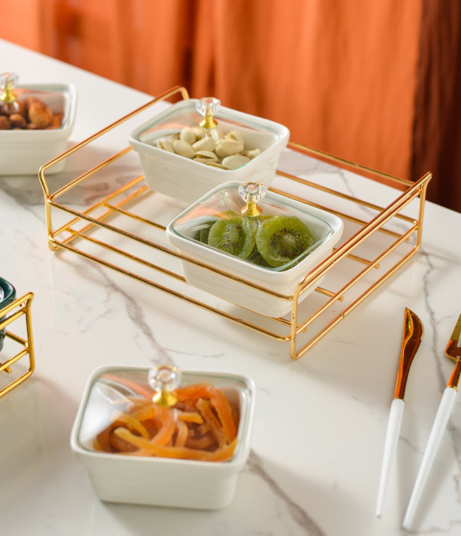 Khay đựng bánh kẹo để bàn đựng topping uống trà OEM YY19011B