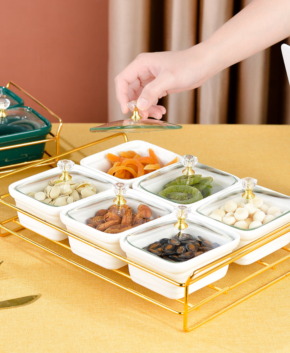 Khay đựng bánh kẹo để bàn đựng topping uống trà OEM YY19011B