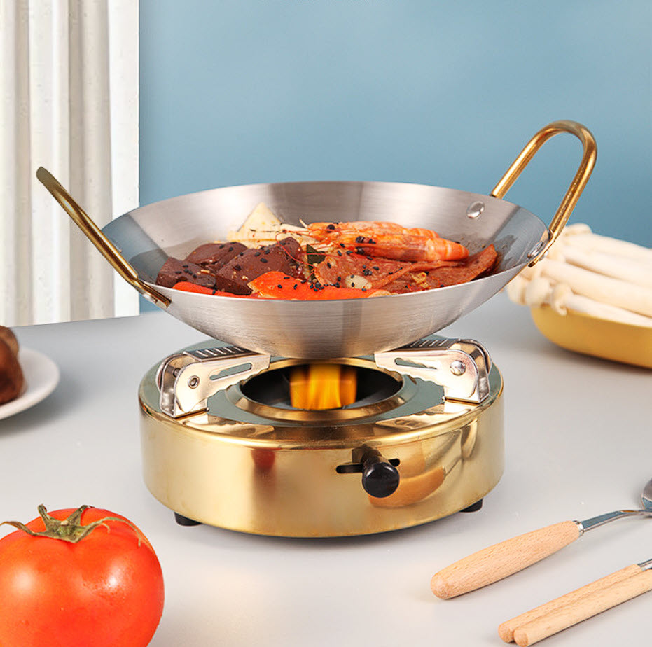 Bếp cồn inox 18cm chân đỡ di động OEM TY147