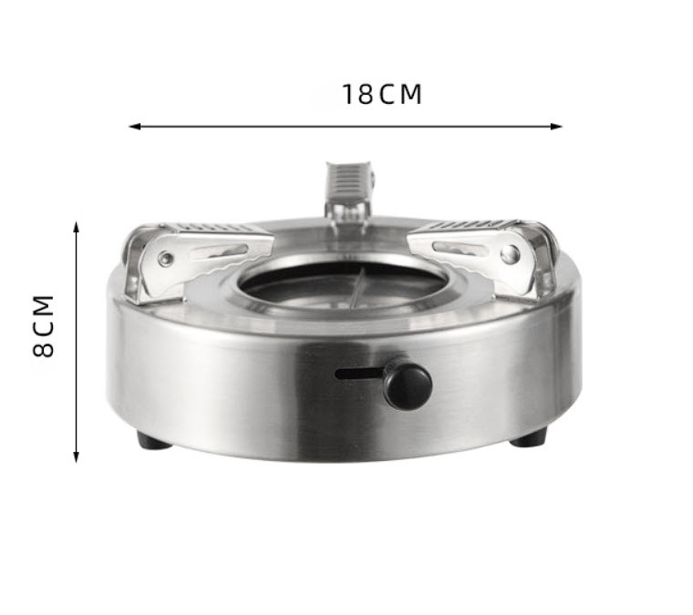 Bếp cồn inox 18cm chân đỡ di động OEM TY147
