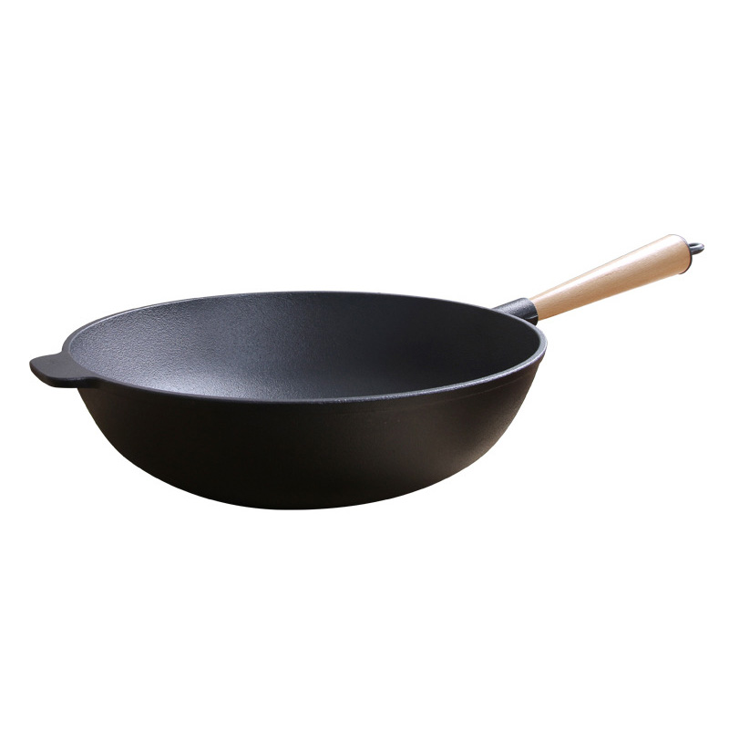 Chảo gang bầu 31cm tay cầm đáy bằng OEM ZT31