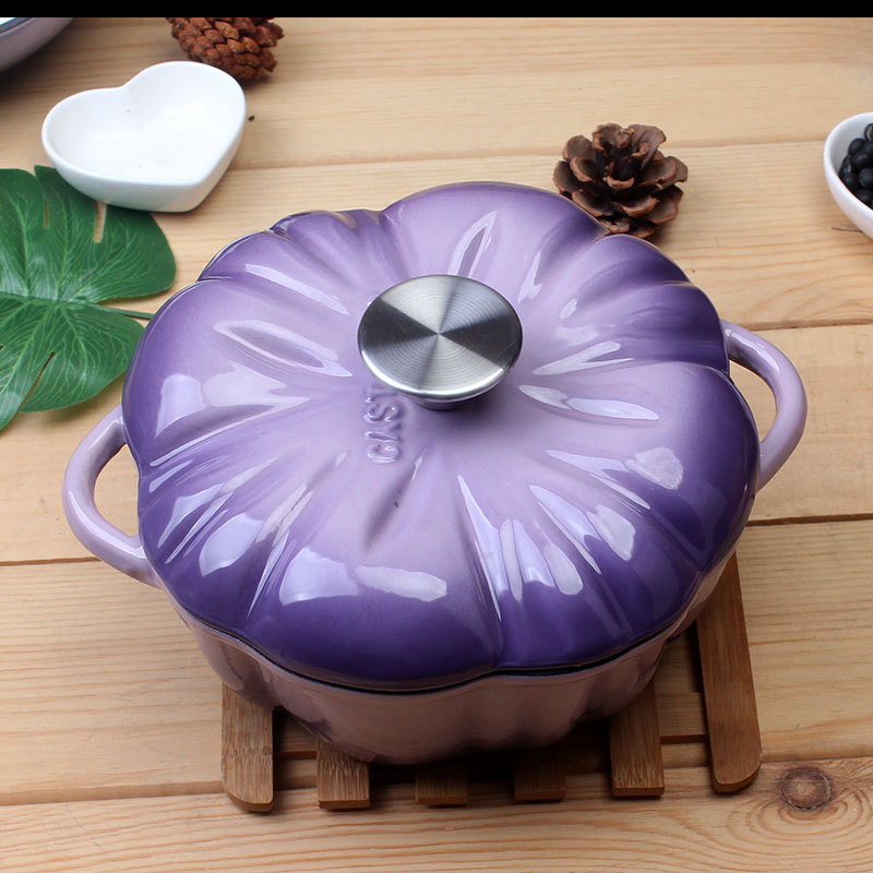 Nồi gang tráng men 20cm Trái Bí Ngô OEM N20