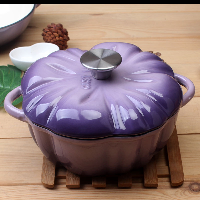 Nồi gang tráng men 20cm Trái Bí Ngô OEM N20