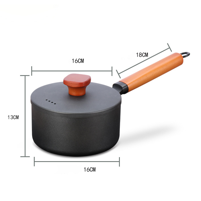 Nồi nấu sữa nấu nước sốt thép carbon chống dính 16cm OEM SST0709
