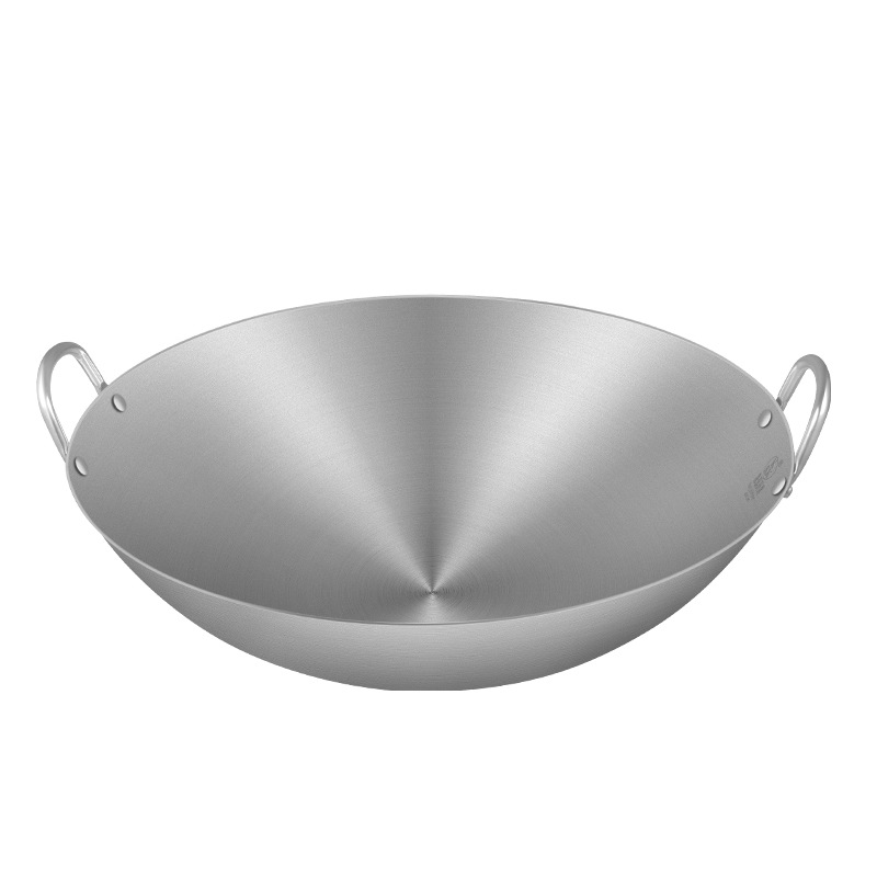 Chảo bầu 2 quai inox 201 size 34-60cm Kanglei D56